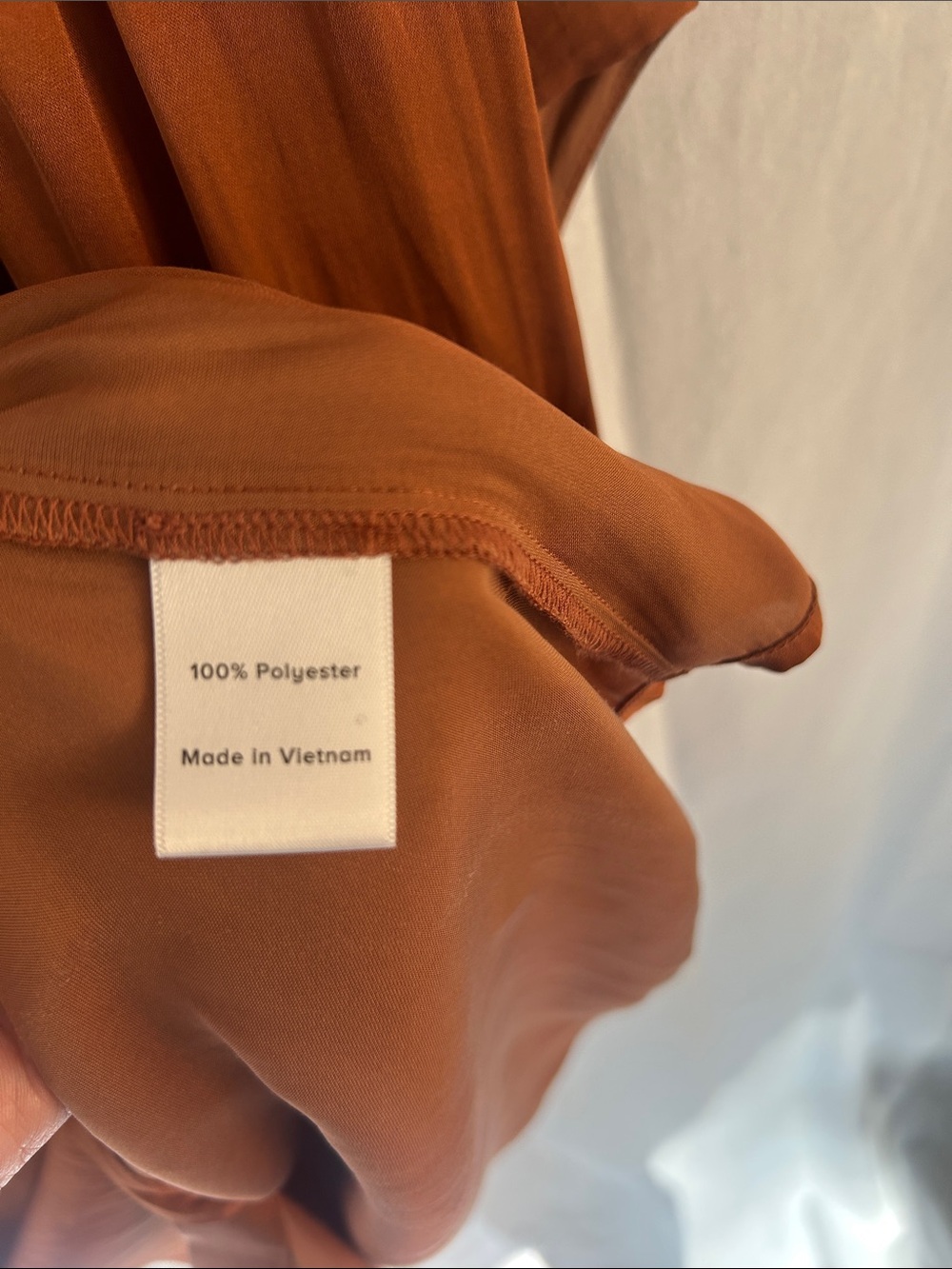 Evereve Burnt Orange Short-Sleeve Button Front Blouse - Picture 3 of 3